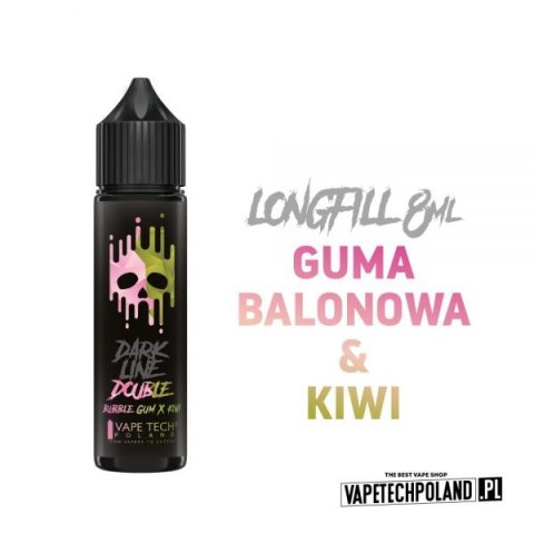 Longfill DARK LINE Double - Bubble Gum Kiwi 8/60ml