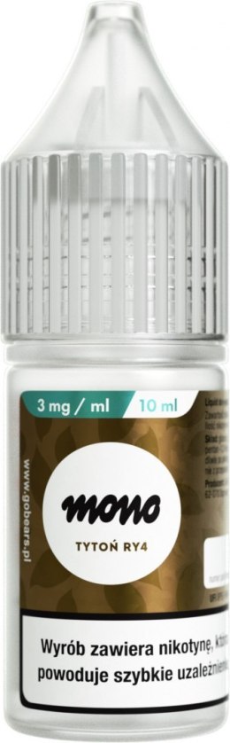 Liquid MONO nicotine - Tytoń RY4 3mg