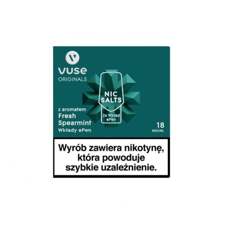 Wkłady do Vuse ePod z aromatem: Fresh Spearmint vPro 18mg/ml (2 szt.)