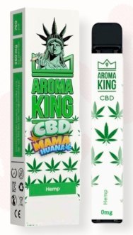 Jednorazowy e-papieros Aroma King Mama Huana CBD 0 mg - Hemp