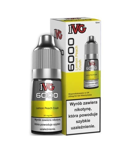 Liquid IVG 6000 Salt - Lemon Peach Crush 20 mg 10 ml