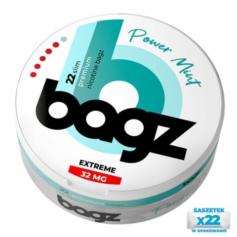 Woreczki Nikotynowe BAGZ Power Mint EXTREME 32 mg