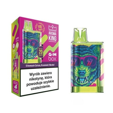 Aroma King GEM BOX - Cytryna Brzoskwinia Marakuja - 700 puffs 20mg