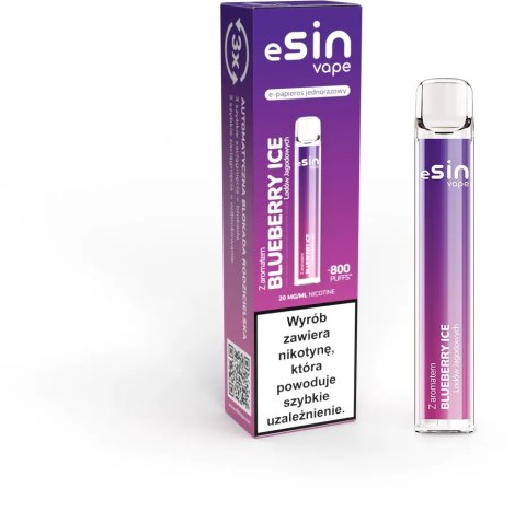 ESIN Vape 800puff 20mg - Blueberry Ice