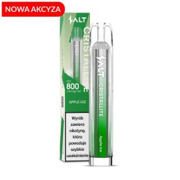 *NOWA AKCYZA* CRISTALLITE 800 Puffs Apple Ice 20mg