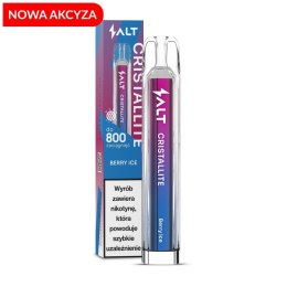 *NOWA AKCYZA* CRISTALLITE 800 Puffs Berry Ice 20mg