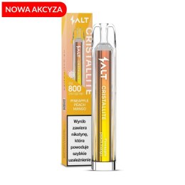 *NOWA AKCYZA* CRISTALLITE 800 Puffs Pineapple Peach Mango 20mg
