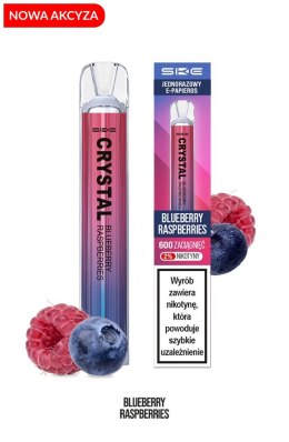 *NOWA AKCYZA* SKE Crystal - Blueberry Raspberries 600 puffs 20 mg