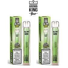 Aroma King Gem 700 puffs 0mg (bez nikotyny) - Sour Apple