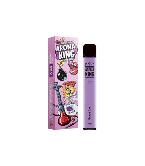 Aroma King Hookah 700+ 0mg - Grape Ice