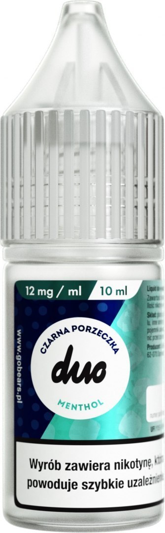 Liquid Duo Nicotine 10ml - Czarna Porzeczka Menthol 12mg