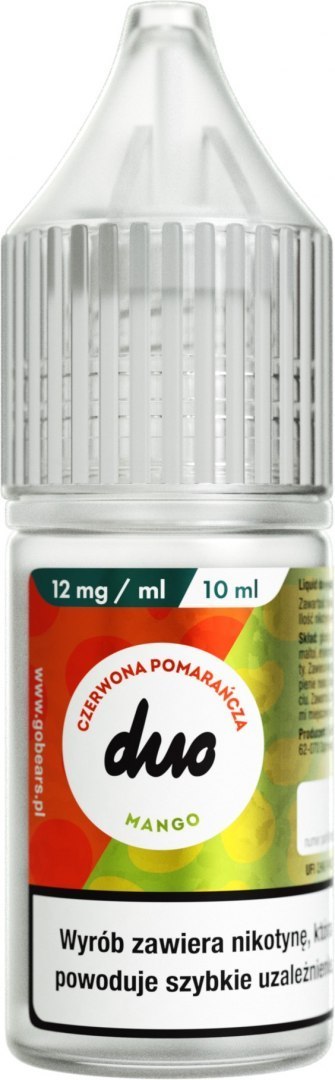 Liquid Duo Nicotine 10ml - Czerwona Pomarańcz Mango 12mg