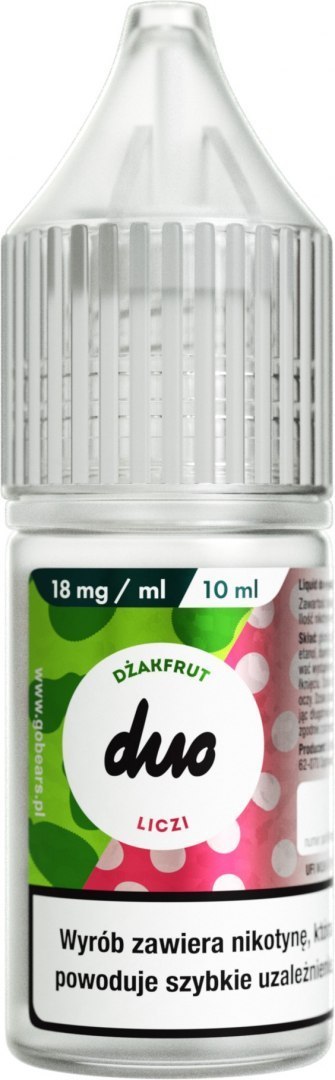 Liquid Duo Nicotine 10ml - Dżakfrut Liczi 18mg