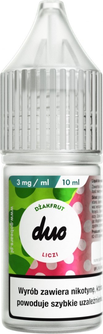 Liquid Duo Nicotine 10ml - Dżakfrut Liczi 3mg