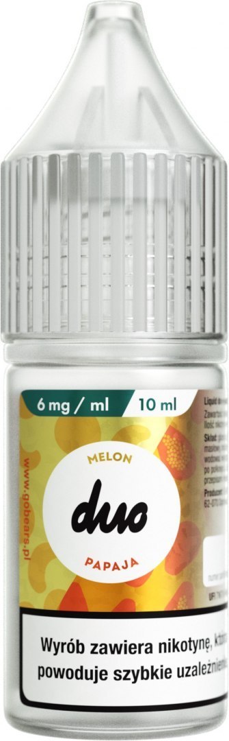 Liquid Duo Nicotine 10ml - Melon Papaja 6mg