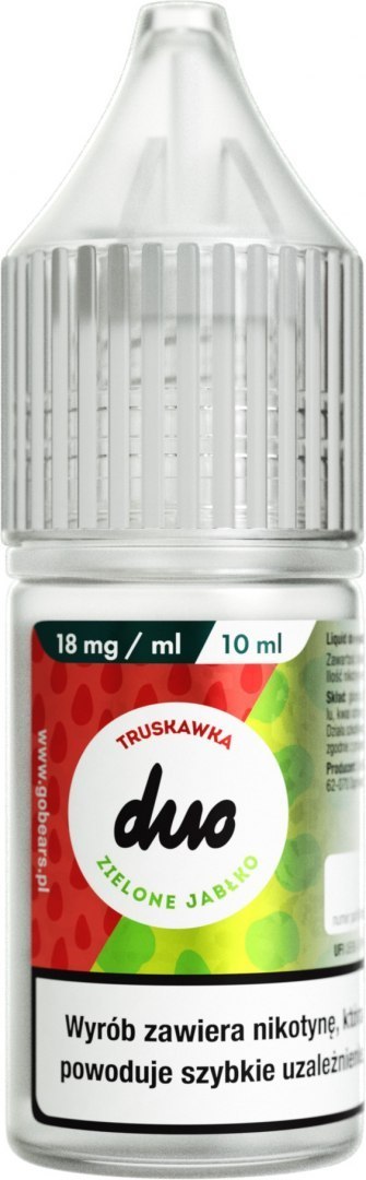 Liquid Duo Nicotine 10ml - Truskawka Zielone Jabłko 18mg