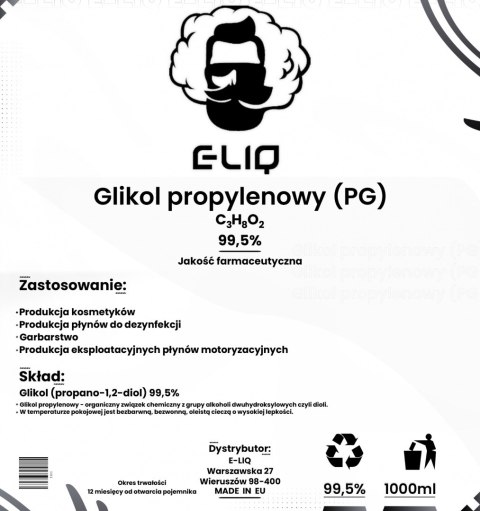5L Glikol Propylenowy Farmaceutyczny 99,5% 5L (bańka)